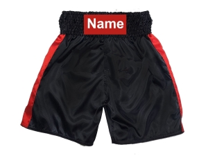 Custom Boxing Pants : KNBSH-033-Black